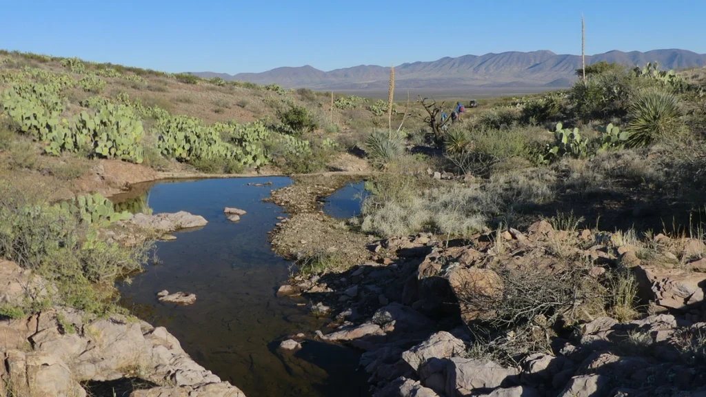 Natural tank in the desert.