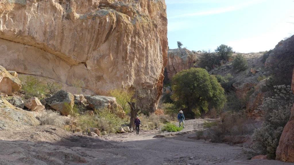 Hikers in Box Canyon