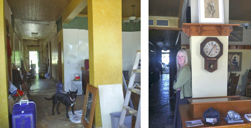 Photos of the restoration of the Simpson HOtel